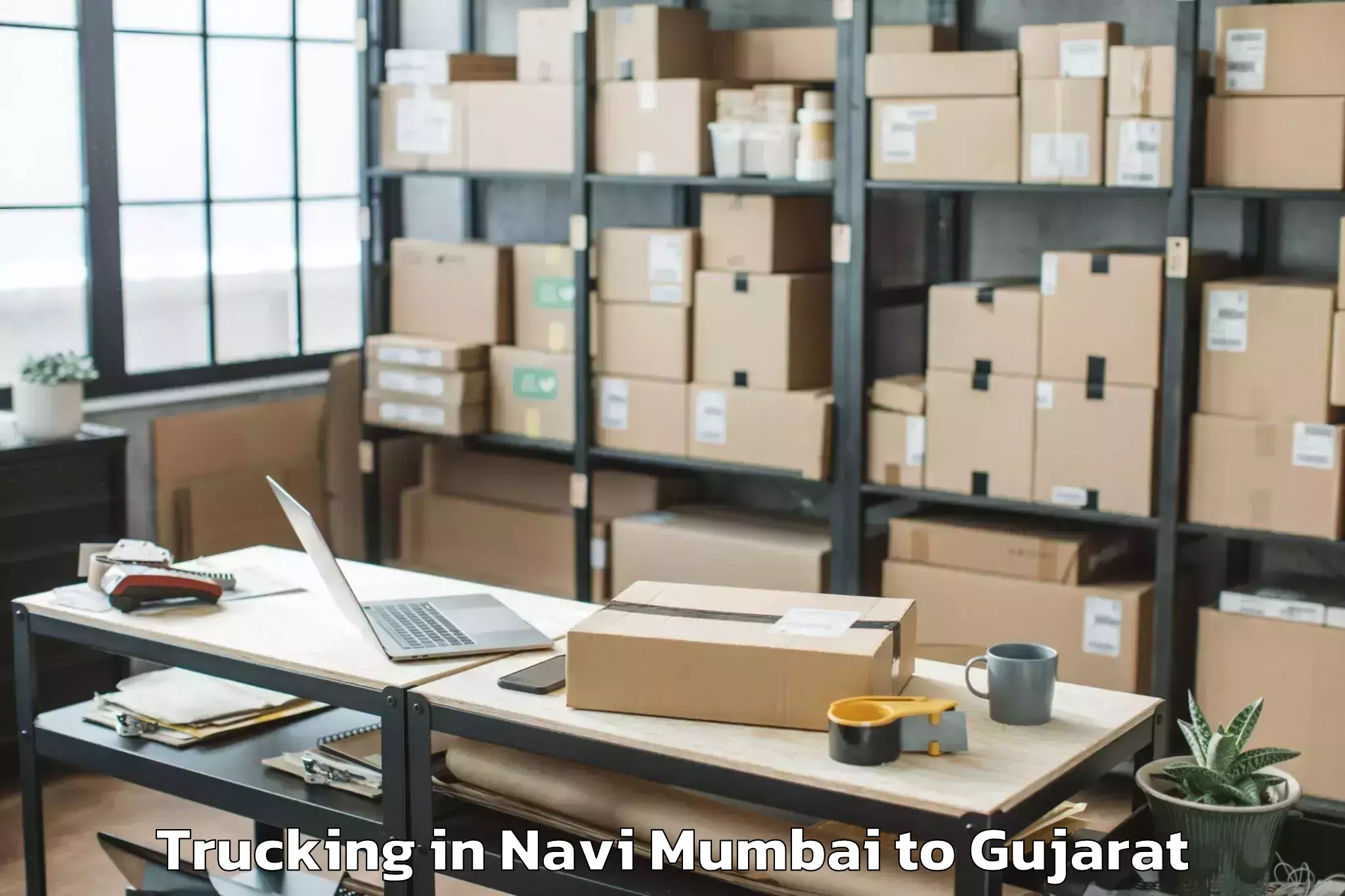 Comprehensive Navi Mumbai to Bhachau Trucking